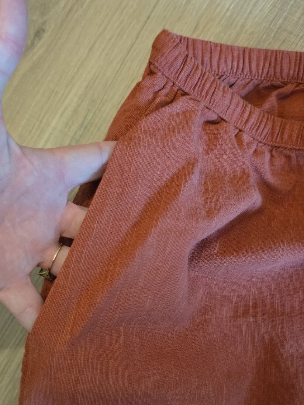 Universal Thread Rust Drawstring Midi Skirt - Picture 3 of 3